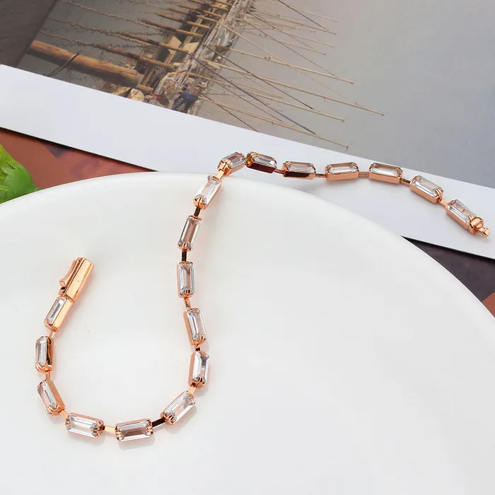 3W1714 Rose Gold Brass Bracelet with AAA Grade CZ in Clear Alamode Bracelets 3W1714 Rose Gold Brass Bracelet with AAA Grade CZ in Clear Alamode Bracelets