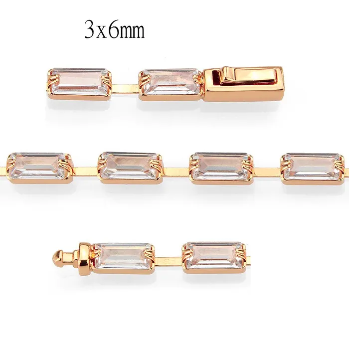 3W1714 Rose Gold Brass Bracelet with AAA Grade CZ in Clear Alamode Bracelets 3W1714 Rose Gold Brass Bracelet with AAA Grade CZ in Clear Alamode Bracelets