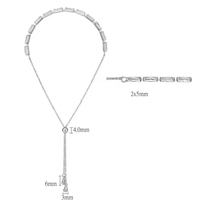 Alamode Bracelets 3W1652 Rhodium Brass Bracelet with AAA Grade CZ in Clear Alamode Bracelets 3W1652 Rhodium Brass Bracelet with AAA Grade CZ in Clear