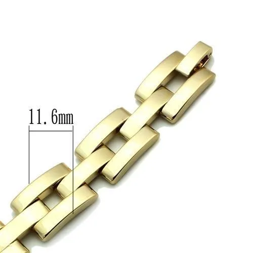 Alamode Bracelets LO2426 Gold Brass Bracelet with No Stone
