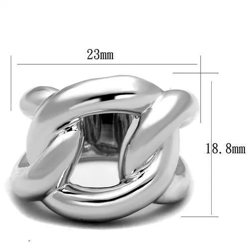 Alamode Rings 3W1074 Rhodium Brass Ring with No Stone