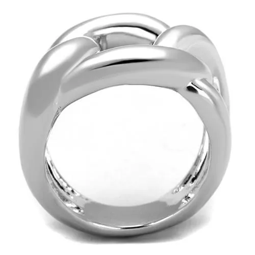 Alamode Rings 3W1074 Rhodium Brass Ring with No Stone