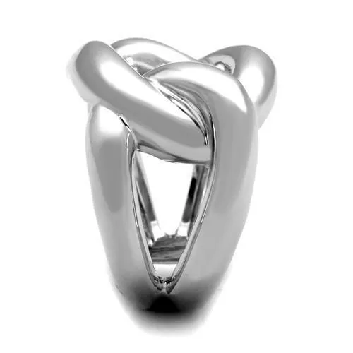 Alamode Rings 3W1074 Rhodium Brass Ring with No Stone