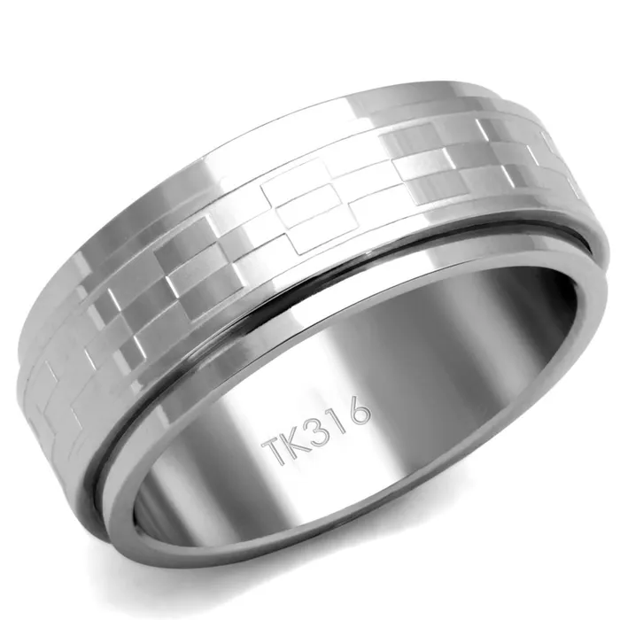 Alamode Rings TK2942 High polished no plating Stainless Steel Ring with No Stone