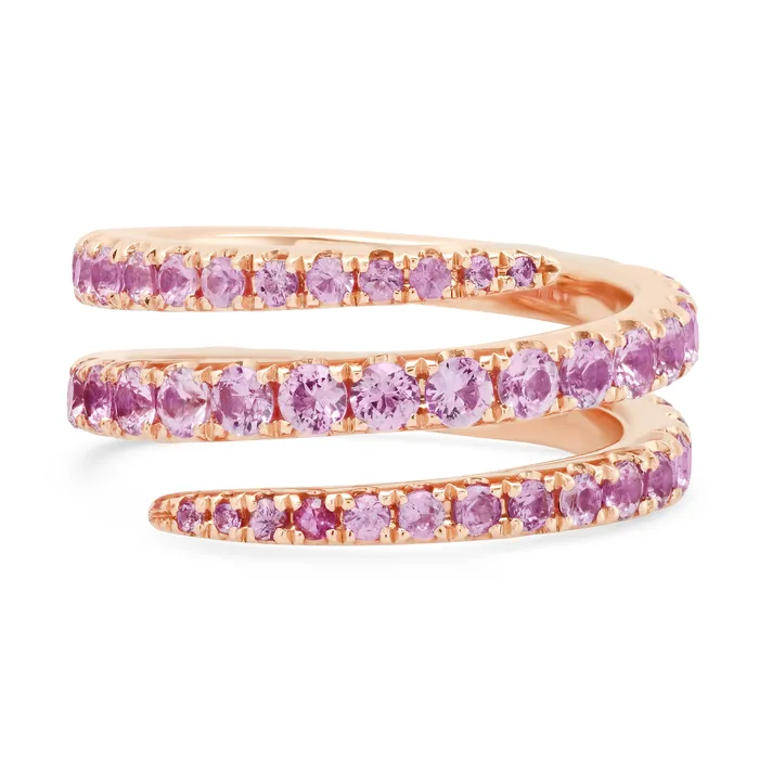 anitako Rings PINK SAPPHIRE PINKY COIL RING