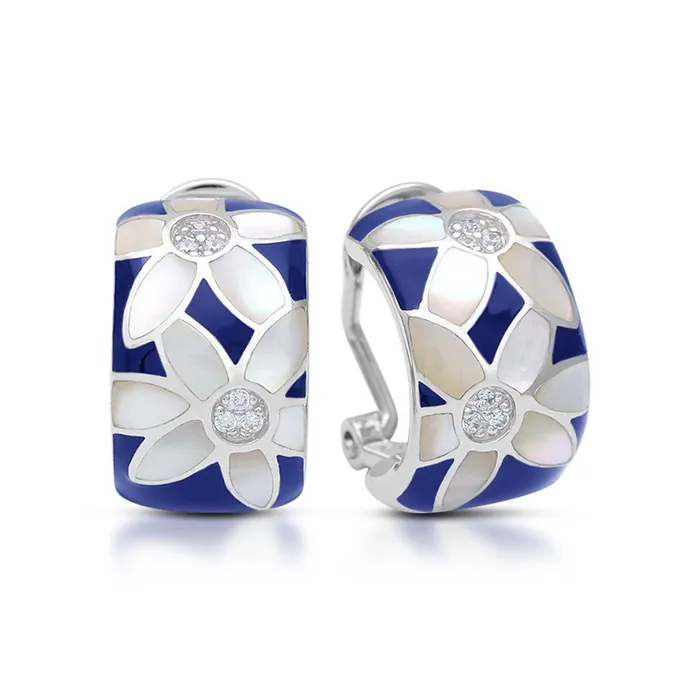 Belle Etoile Earrings Belle Etoile Moonflower Earrings Blue