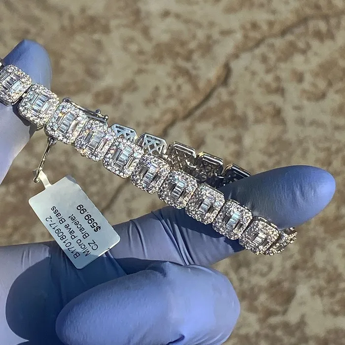 Bling Cartel Admin Bracelets 14K Gold Plated Baguette Iced Flooded Out Bracelet