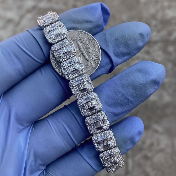 Bling Cartel Admin Bracelets 14K Gold Plated Baguette Iced Flooded Out Bracelet