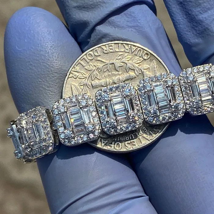 Bling Cartel Admin Bracelets 14K Gold Plated Baguette Iced Flooded Out Bracelet