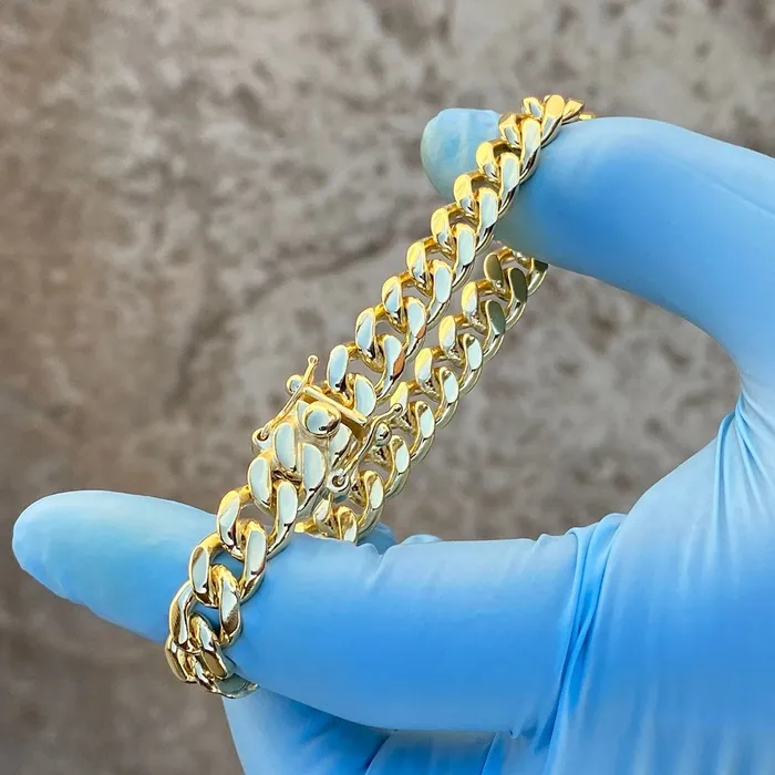 Bracelets 14k Gold Plated over 925 Sterling Silver Bracelet 8 9MM Bling Cartel Admin Bracelets 14k Gold Plated over 925 Sterling Silver Bracelet 8 9MM Bling Cartel Admin