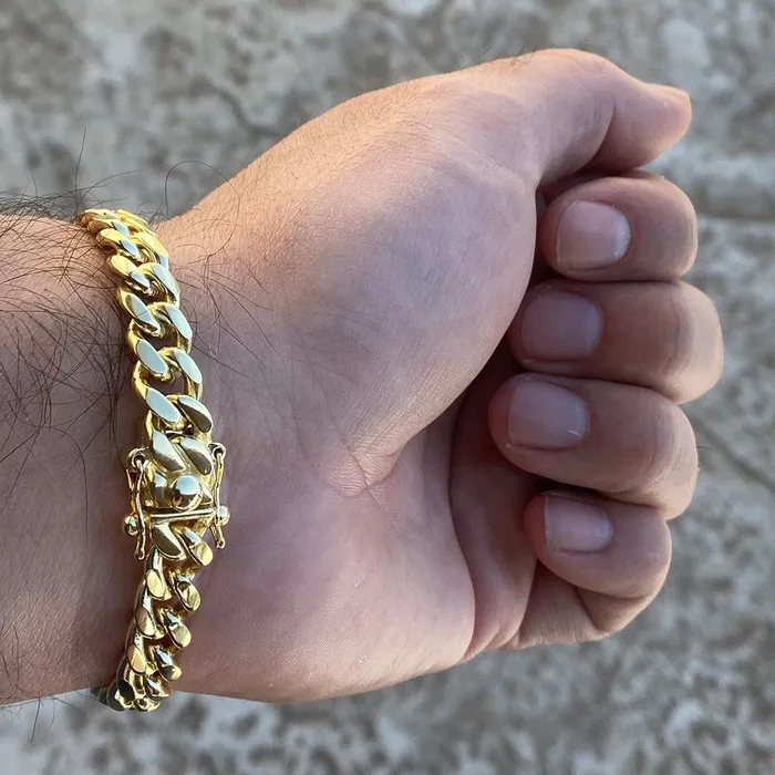 Bracelets 14k Gold Plated over 925 Sterling Silver Bracelet 8 9MM Bling Cartel Admin Bracelets 14k Gold Plated over 925 Sterling Silver Bracelet 8 9MM Bling Cartel Admin