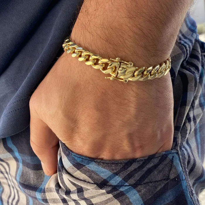 Bracelets 14k Gold Plated over 925 Sterling Silver Bracelet 8 9MM Bling Cartel Admin Bracelets 14k Gold Plated over 925 Sterling Silver Bracelet 8 9MM Bling Cartel Admin
