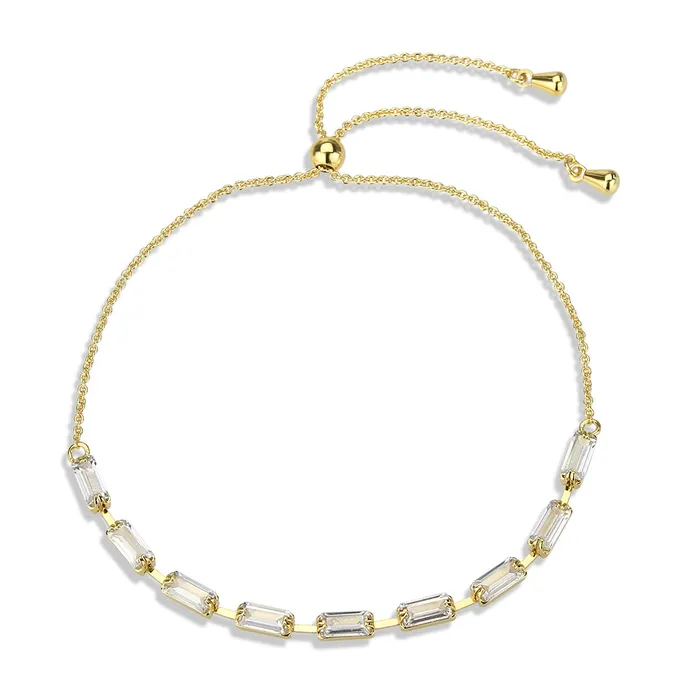 Bracelets Alamode 3W1656 Gold Brass Bracelet with AAA Grade CZ in Clear Bracelets Alamode 3W1656 Gold Brass Bracelet with AAA Grade CZ in Clear