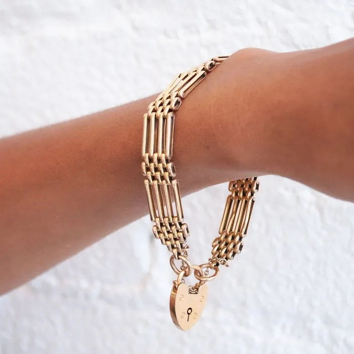 Bracelets Antique Vintage Jewelry Royal Gate Link Bracelet