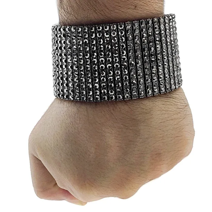 Bracelets Bling Cartel 12 Row Bracelet Iced Titanium Grey Hematite Pharaoh Flooded Out 9 Bracelets Bling Cartel 12 Row Bracelet Iced Titanium Grey Hematite Pharaoh Flooded Out 9