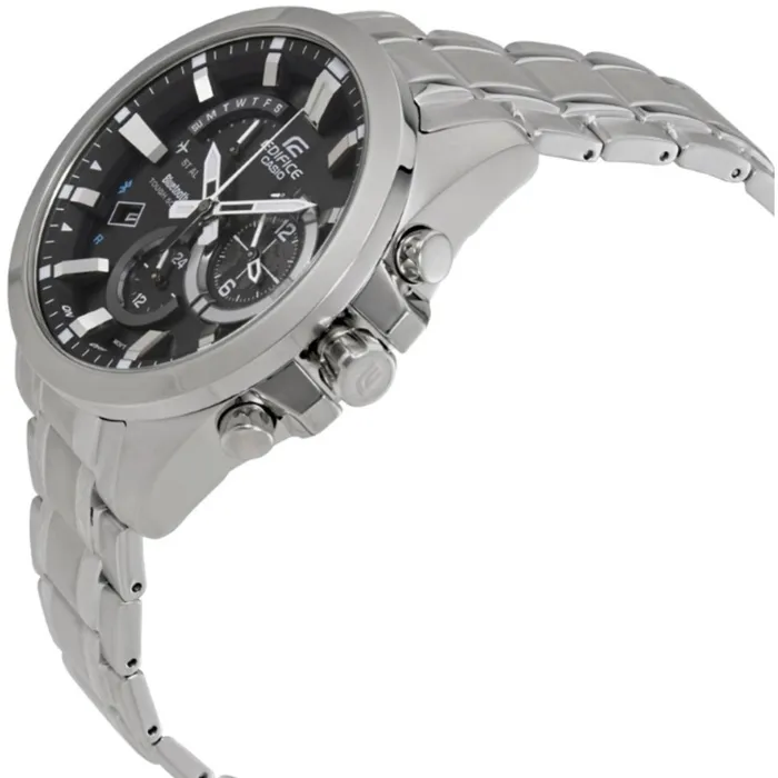 Bracelets Casio Casio Mens Watch Edifice Bluetooth Black Dial Silver Tone Bracelet EQB510D1A Bracelets Casio Casio Mens Watch Edifice Bluetooth Black Dial Silver Tone Bracelet EQB510D1A