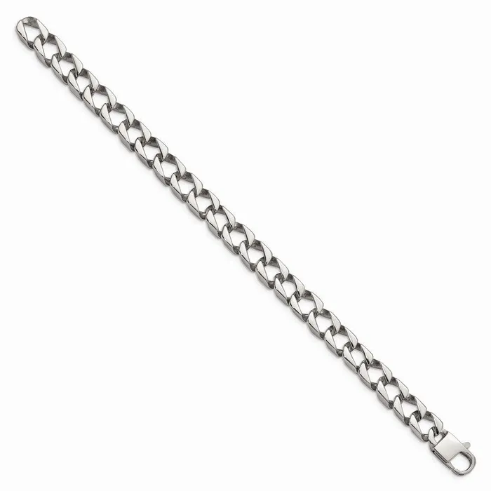 Bracelets Chisel Stainless Steel Polished Square Link 85in Bracelet Bracelets Chisel Stainless Steel Polished Square Link 85in Bracelet