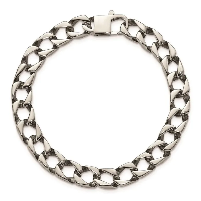Bracelets Chisel Stainless Steel Polished Square Link 85in Bracelet Bracelets Chisel Stainless Steel Polished Square Link 85in Bracelet