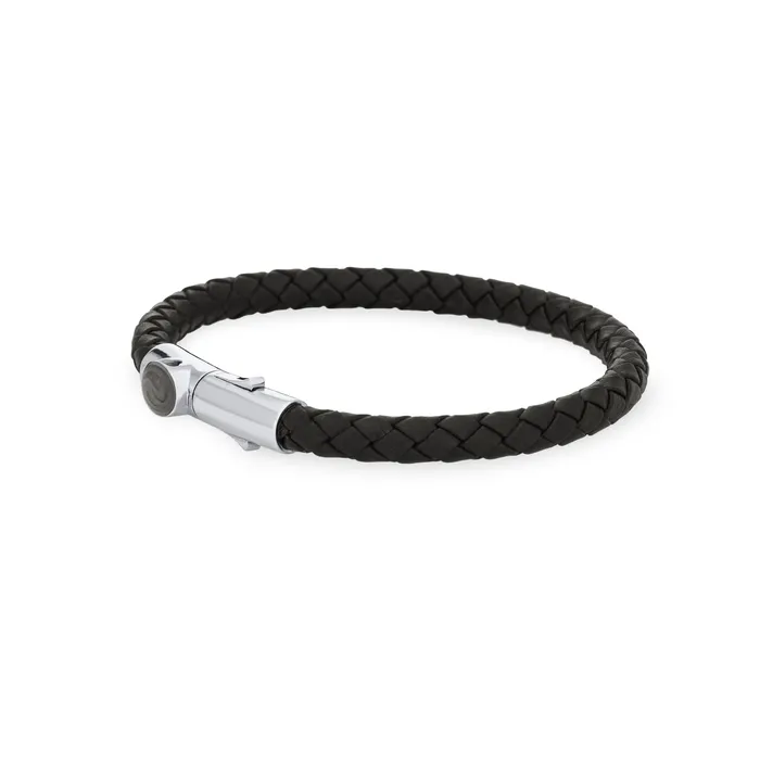 Bracelets closebymejewelry Leather Cord Cremation Bracelet with Push Clasp