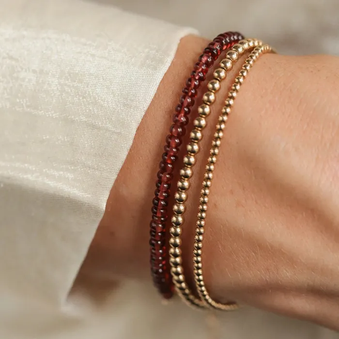 Bracelets Earthly Abundance Smooth Garnet Bracelet
