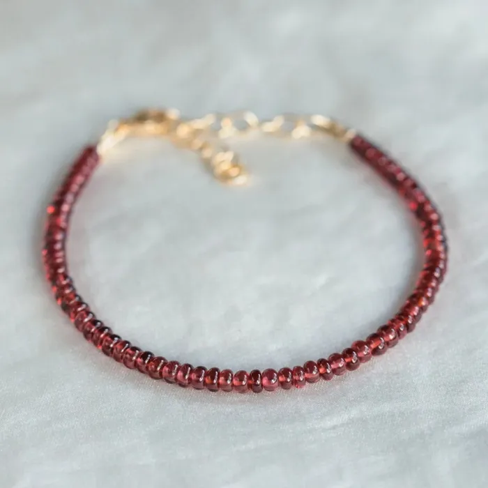 Bracelets Earthly Abundance Smooth Garnet Bracelet