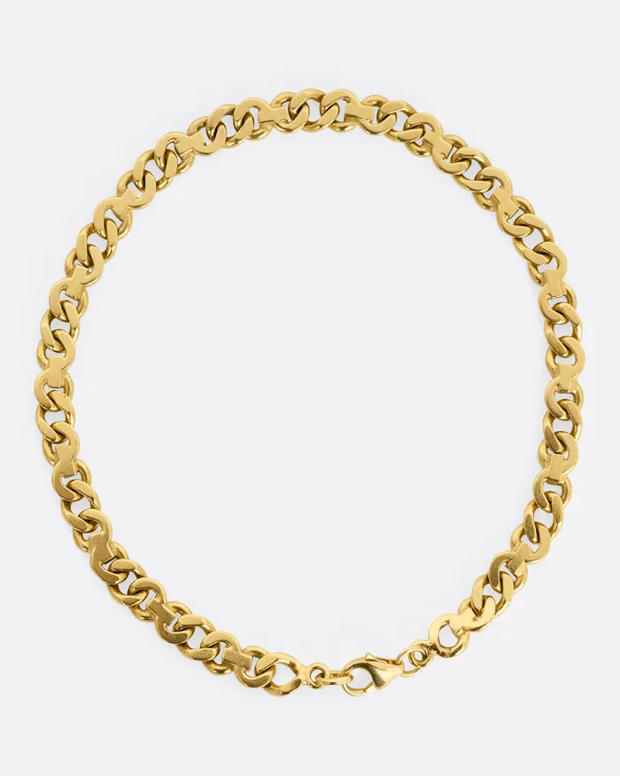 Bracelets EXCALIBUR Mixed Rounded Curb Link Chain Bracelet
