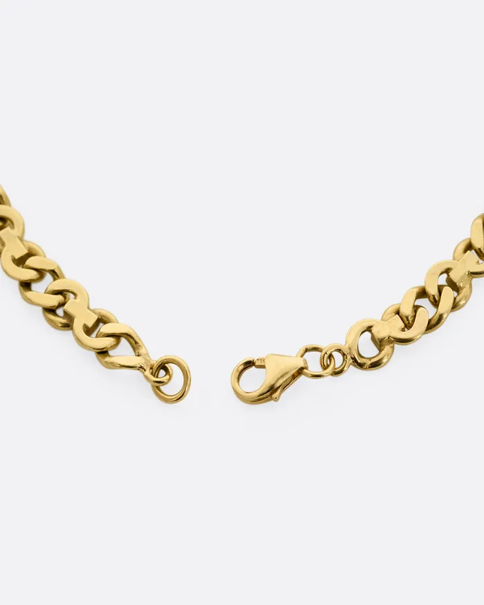 Bracelets EXCALIBUR Mixed Rounded Curb Link Chain Bracelet Bracelets EXCALIBUR Mixed Rounded Curb Link Chain Bracelet