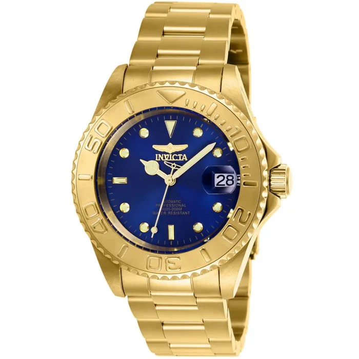 Bracelets Invicta Invicta Mens Automatic Watch Pro Diver Blue Dial Yellow Gold Bracelet 26997 Bracelets Invicta Invicta Mens Automatic Watch Pro Diver Blue Dial Yellow Gold Bracelet 26997