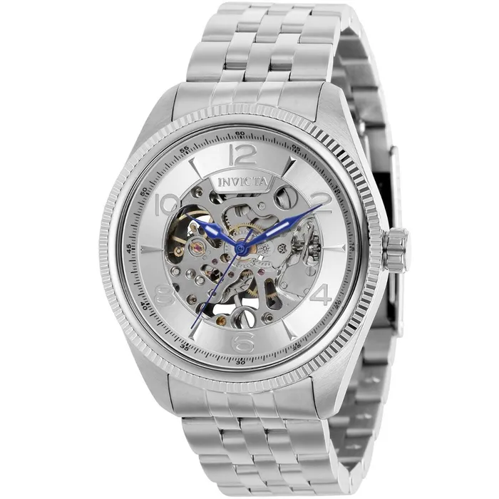 Bracelets Invicta Invicta Mens Mechanical Watch Vintage Silver Semi Skeleton Dial Bracelet 37940 Bracelets Invicta Invicta Mens Mechanical Watch Vintage Silver Semi Skeleton Dial Bracelet 37940