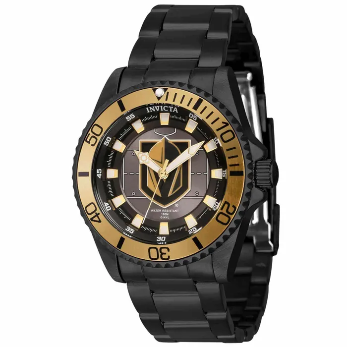 Bracelets Invicta Invicta Womens Quartz Watch NHL Vegas Golden Knights Black Steel Bracelet 42209 Bracelets Invicta Invicta Womens Quartz Watch NHL Vegas Golden Knights Black Steel Bracelet 42209