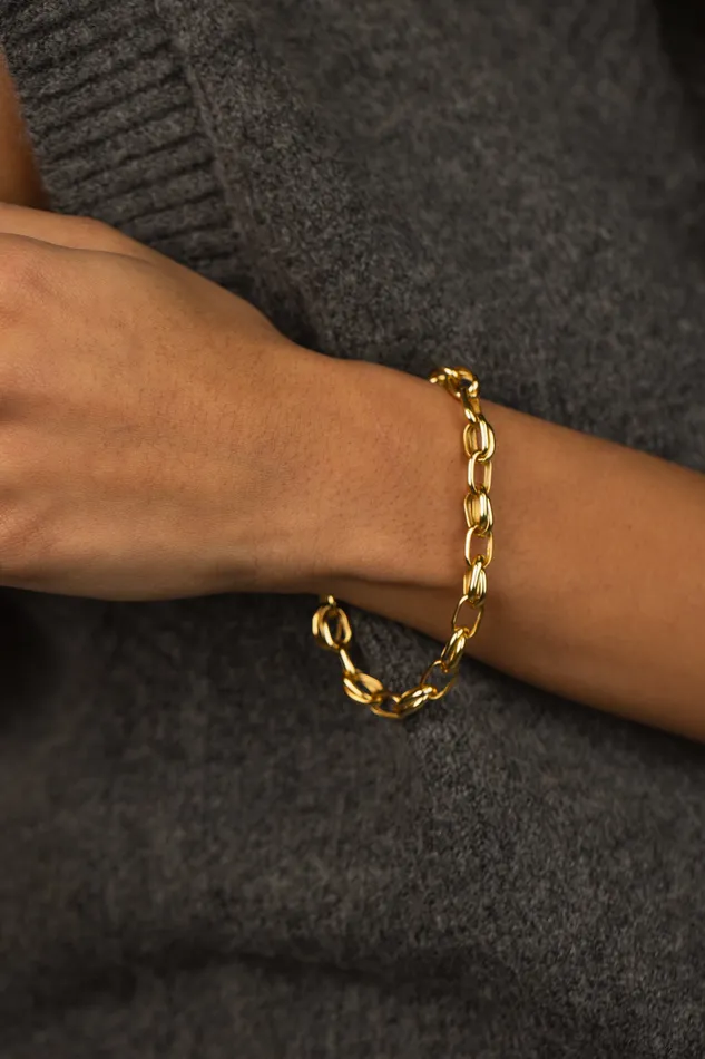 Bracelets Kty Oval Cable Chain Bracelet Gold
