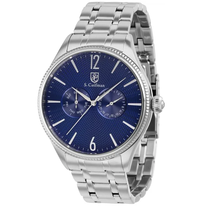 Bracelets S Coifman S Coifman Mens Watch Quartz Date Display Blue Dial Silver SS Bracelet SC0534 Bracelets S Coifman S Coifman Mens Watch Quartz Date Display Blue Dial Silver SS Bracelet SC0534