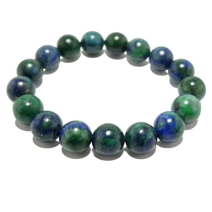 Bracelets Satin Crystals Azurite Malachite Bracelet Earth Essence Stone