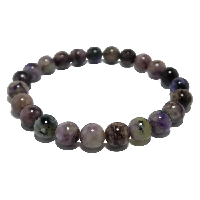 Bracelets Satin Crystals Charoite Bracelet Purple Chariot Precious Gems