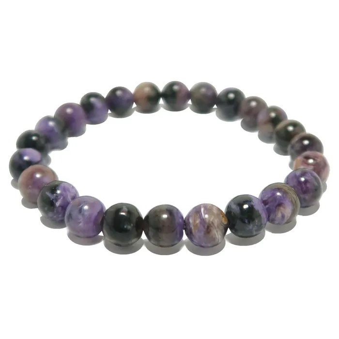 Bracelets Satin Crystals Charoite Bracelet Purple Chariot Precious Gems