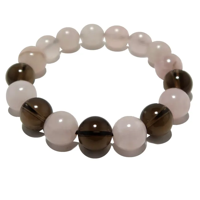 Bracelets Satin Crystals Rose Quartz Bracelet Smoky Hot Love Protector