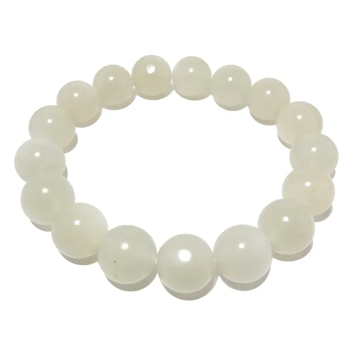Bracelets Satin Crystals White Moonstone Bracelet Full Moon Rising Gem