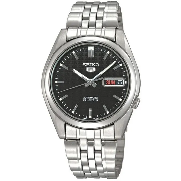Bracelets Seiko Mens Automatic Watch 5 Sports Black Dial Silver Steel Bracelet SNK361K1 SEIKO Bracelets Seiko Mens Automatic Watch 5 Sports Black Dial Silver Steel Bracelet SNK361K1 SEIKO