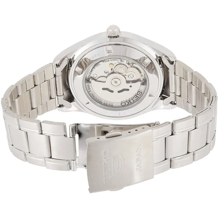 Bracelets Seiko Mens Watch Series 5 Power Reserve Black Dial Silver Bracelet SNKP21J1 SEIKO Bracelets Seiko Mens Watch Series 5 Power Reserve Black Dial Silver Bracelet SNKP21J1 SEIKO