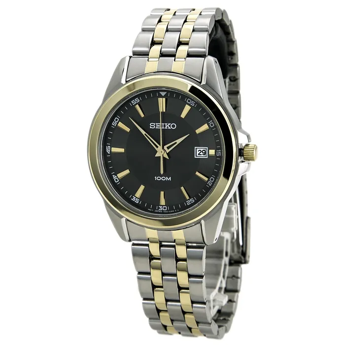 Bracelets Seiko Seiko SGEG90 Mens Dress Grey Dial Two Tone Steel Bracelet Quartz Watch Bracelets Seiko Seiko SGEG90 Mens Dress Grey Dial Two Tone Steel Bracelet Quartz Watch