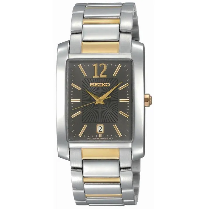 Bracelets Seiko Seiko SKK701 Mens Dress Charcoal Dial Two Tone Solid Stainless Steel Bracelet Watch Bracelets Seiko Seiko SKK701 Mens Dress Charcoal Dial Two Tone Solid Stainless Steel Bracelet Watch
