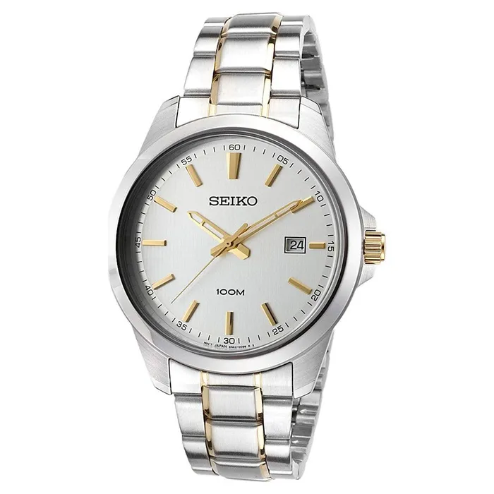 Bracelets Seiko Seiko SUR157P1 Mens Neo Classic Silver Dial Two Tone Stainless Steel Bracelet Watch Bracelets Seiko Seiko SUR157P1 Mens Neo Classic Silver Dial Two Tone Stainless Steel Bracelet Watch