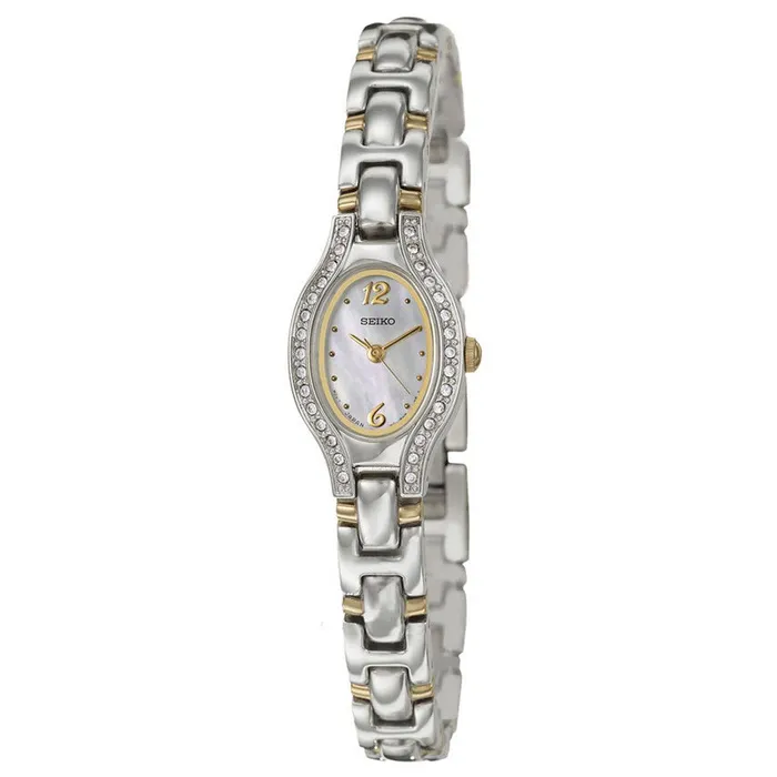 Bracelets Seiko Seiko SXGN69 Womens Classic MOP White Dial Two Tone Steel Bracelet Swarovski Crystal Watch Bracelets Seiko Seiko SXGN69 Womens Classic MOP White Dial Two Tone Steel Bracelet Swarovski Crystal Watch
