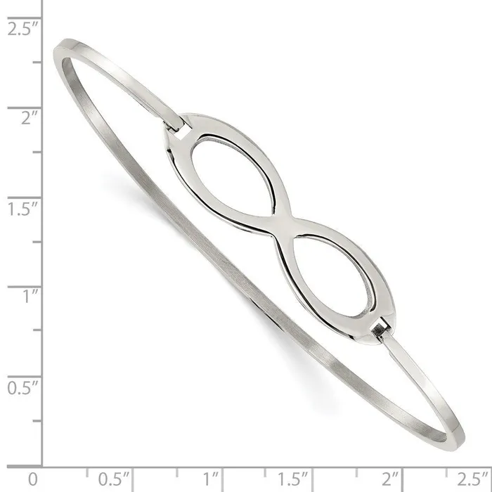Bracelets Stainless Steel Polished Infinity Symbol Bangle Chisel Bracelets Stainless Steel Polished Infinity Symbol Bangle Chisel