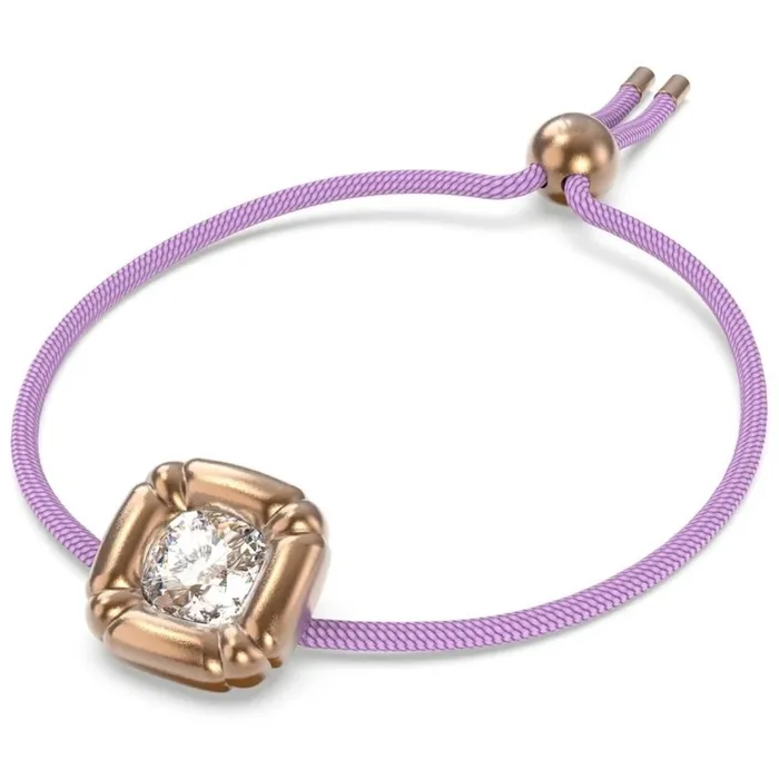 Bracelets Swarovski Womens Bracelet Dulcis Rose Gold Crystal Purple Cord 5617983 Swarovski