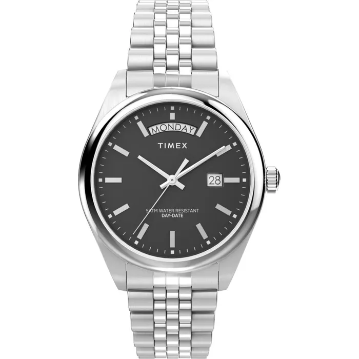 Bracelets Timex Timex Mens Watch Legacy Black Dial Silver Stainless Steel Bracelet TW2V67800VQ Bracelets Timex Timex Mens Watch Legacy Black Dial Silver Stainless Steel Bracelet TW2V67800VQ