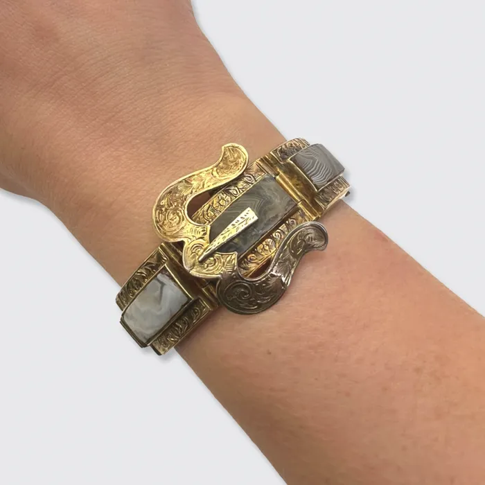 Bracelets Victorian Agate Buckle Bracelet 21stfinds