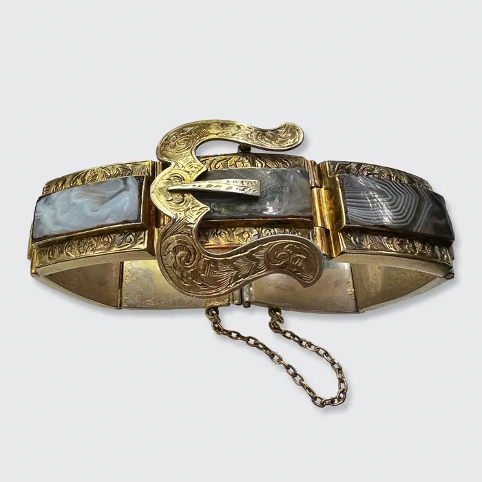 Bracelets Victorian Agate Buckle Bracelet 21stfinds