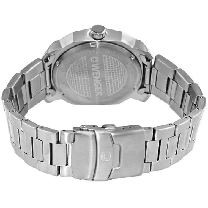 Bracelets Wenger Wenger Mens Quartz Watch Edge Index Blue Dial Silver Steel Bracelet 011141112 Bracelets Wenger Wenger Mens Quartz Watch Edge Index Blue Dial Silver Steel Bracelet 011141112