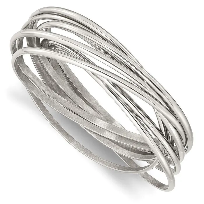 Chisel Bracelets Stainless Steel Intertwined Bangle Bracelet